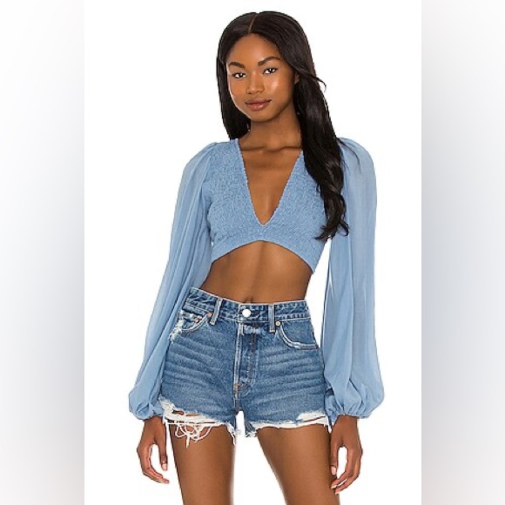 Indah Biru Crop Top in M/L